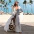 Women Crochet Beach Knitted Beach Cover Up Dress Tunic Long - ROUTINE FASHION
